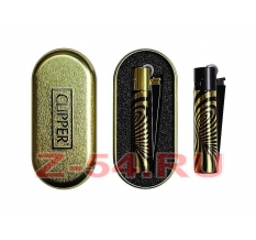 Зажиг. Кремниевая CLIPPER PSYCHEDELLIC GOLD (CM0S106) металл