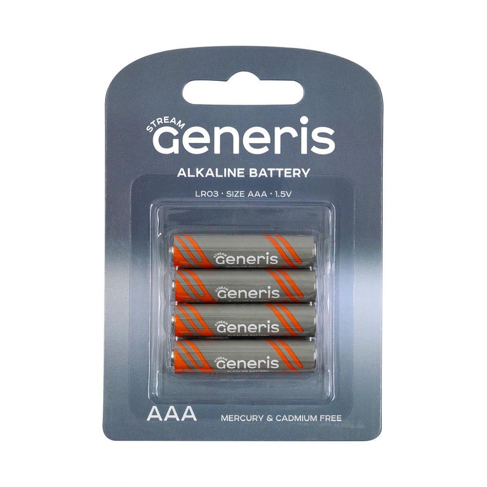Батарейки Generis Striam LR03 блистер 4 шт 1*4*120